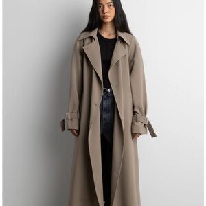 OAK + FORT Tan Trench Coat